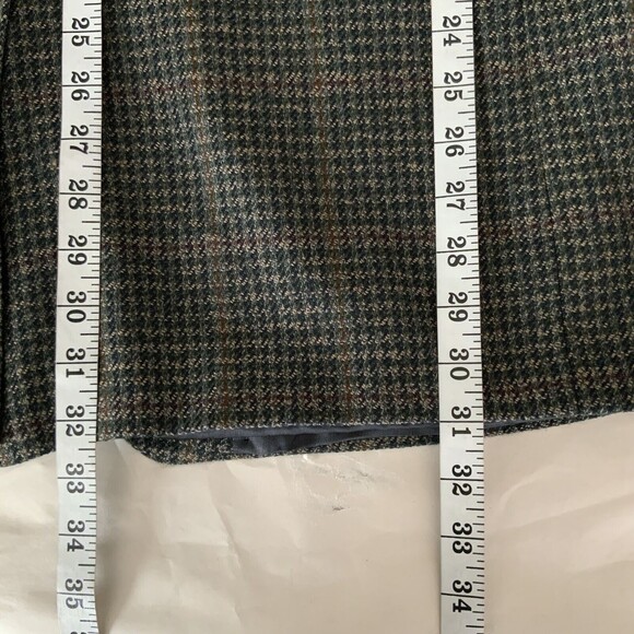 100% Wool Burberrys Jacket Plaid Long Sleeve 2 Button Blazer Sports Coat 46 - Picture 7 of 15